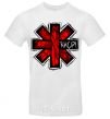 Men's T-Shirt Red hot chili peppers logo White фото