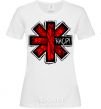 Women's T-shirt Red hot chili peppers logo White фото