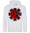 Men`s hoodie Red hot chili peppers logo sport-grey фото