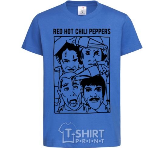 Детская футболка Red hot chili peppers faces Ярко-синий фото