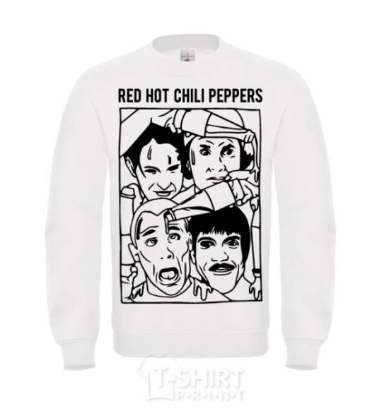 Свитшот Red hot chili peppers faces Белый фото