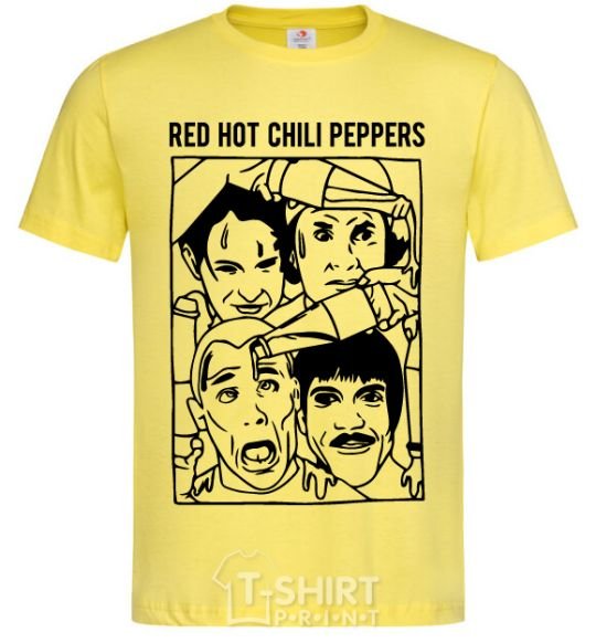 Мужская футболка Red hot chili peppers faces Лимонный фото