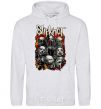 Men`s hoodie Slipknot logo sport-grey фото