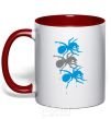 Mug with a colored handle The prodigy ant red фото