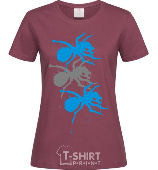 Женская футболка The prodigy ant Бордовый фото
