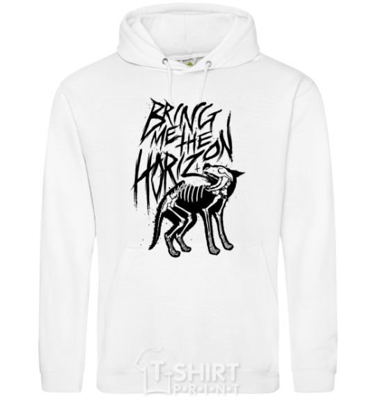 Men`s hoodie Bring Me the Horizon Wolf bones White фото