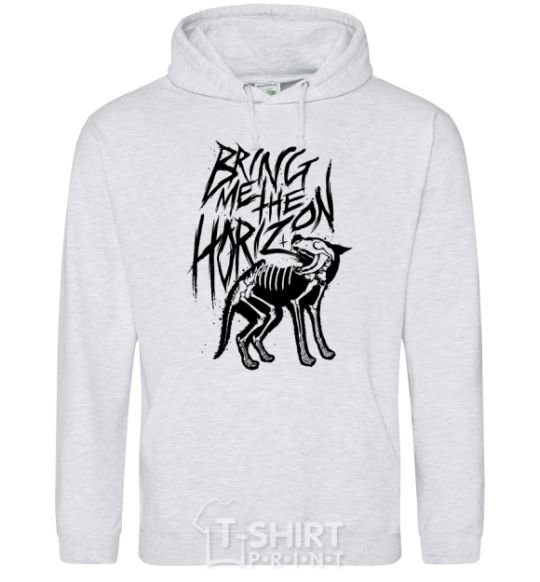 Men`s hoodie Bring Me the Horizon Wolf bones sport-grey фото