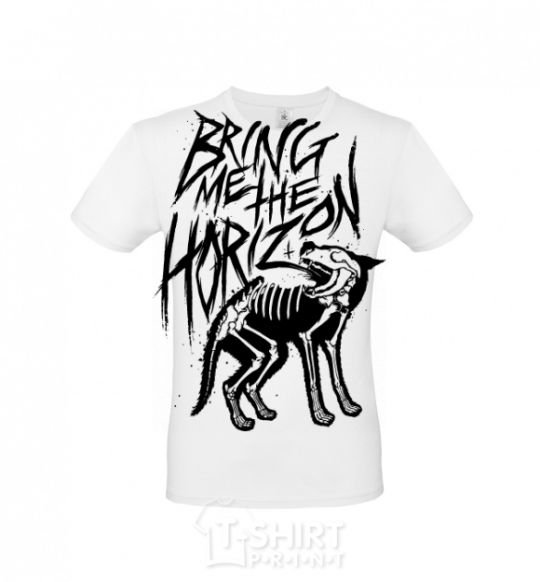 Men's T-Shirt Bring Me the Horizon Wolf bones White фото