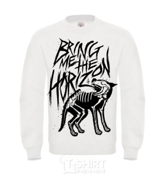 Свитшот Bring Me the Horizon Wolf bones Белый фото