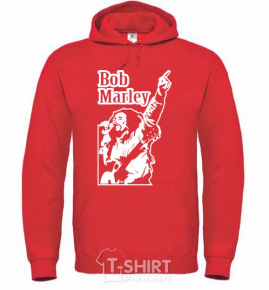 Men`s hoodie Bob Marley bright-red фото