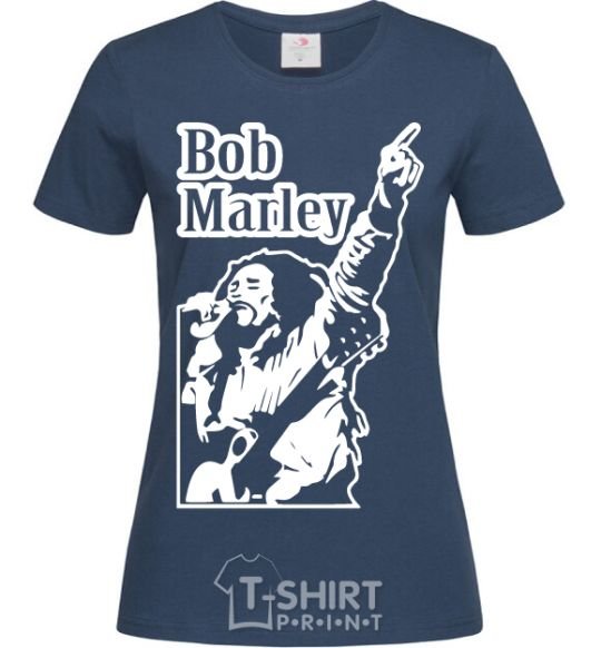 Женская футболка Bob Marley Темно-синий фото