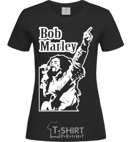 Женская футболка Bob Marley Черный фото