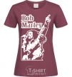Women's T-shirt Bob Marley burgundy фото
