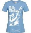 Women's T-shirt Bob Marley sky-blue фото