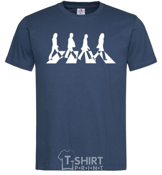 Men's T-Shirt The beatles Abbey navy-blue фото