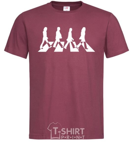 Men's T-Shirt The beatles Abbey burgundy фото