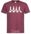 Men's T-Shirt The beatles Abbey burgundy фото