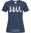 Women's T-shirt The beatles Abbey navy-blue фото