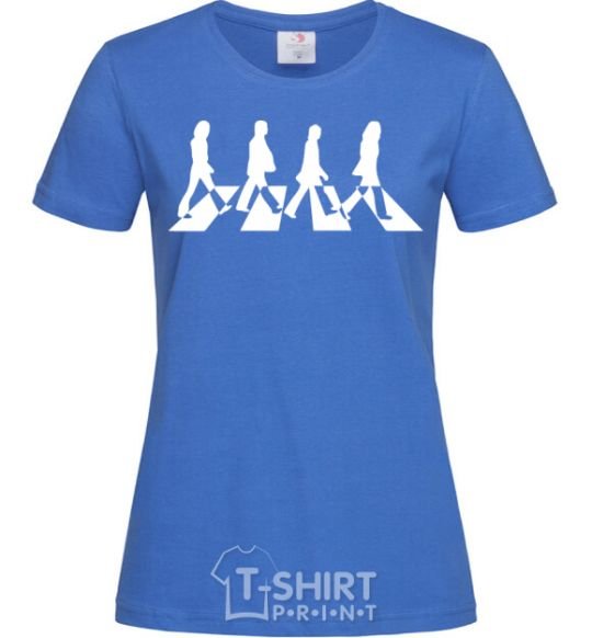Women's T-shirt The beatles Abbey royal-blue фото