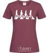 Women's T-shirt The beatles Abbey burgundy фото