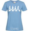 Women's T-shirt The beatles Abbey sky-blue фото