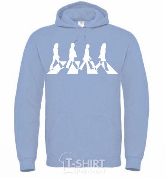 Men`s hoodie The beatles Abbey sky-blue фото