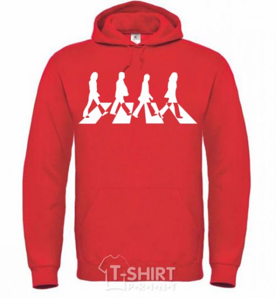 Men`s hoodie The beatles Abbey bright-red фото