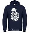 Men`s hoodie The beatles apple navy-blue фото