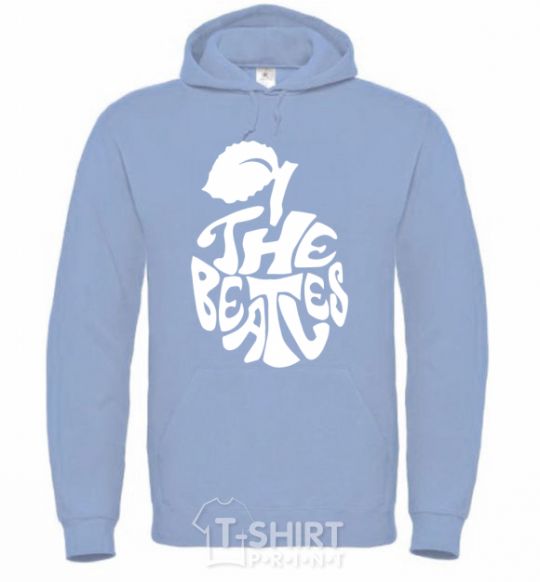 Men`s hoodie The beatles apple sky-blue фото