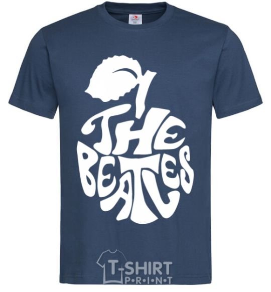 Мужская футболка The beatles apple Темно-синий фото