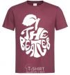 Men's T-Shirt The beatles apple burgundy фото