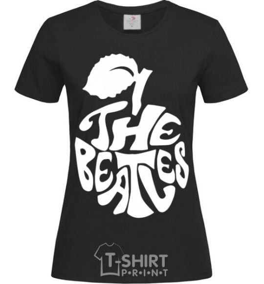 Женская футболка The beatles apple Черный фото