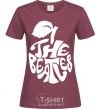 Women's T-shirt The beatles apple burgundy фото