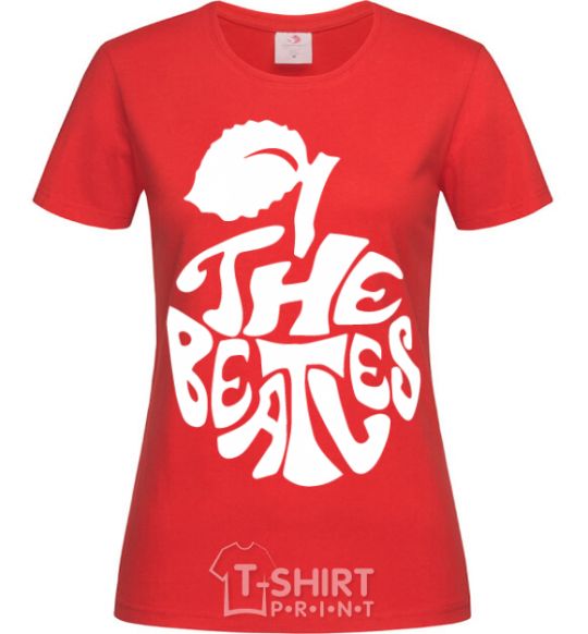 Women's T-shirt The beatles apple red фото