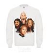 Sweatshirt Metallika color faces White фото