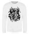 Sweatshirt Metallika band of skeletons White фото