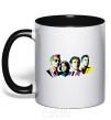 Mug with a colored handle Arctic monkeys color black фото