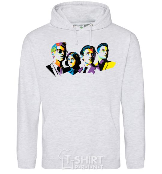 Men`s hoodie Arctic monkeys color sport-grey фото