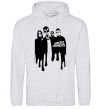 Men`s hoodie Arctic monkeys figures sport-grey фото