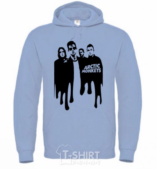 Men`s hoodie Arctic monkeys figures sky-blue фото