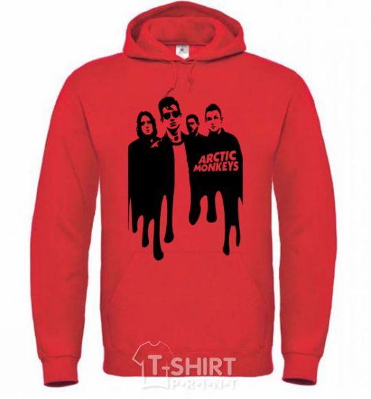 Men`s hoodie Arctic monkeys figures bright-red фото