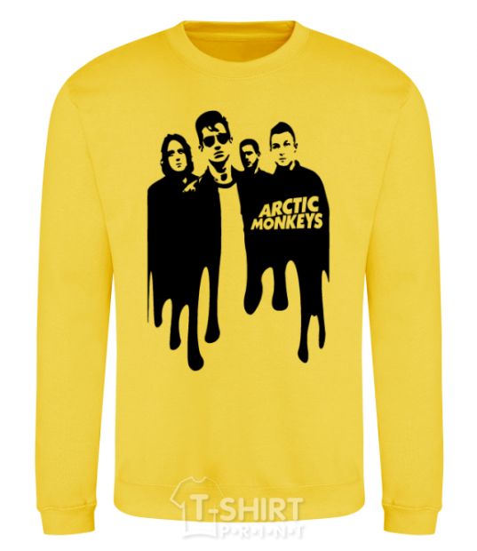 Sweatshirt Arctic monkeys figures yellow фото