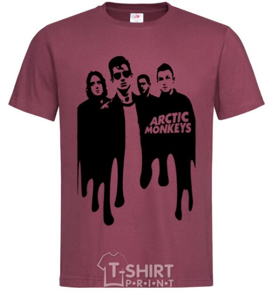 Men's T-Shirt Arctic monkeys figures burgundy фото