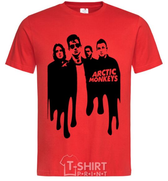 Men's T-Shirt Arctic monkeys figures red фото