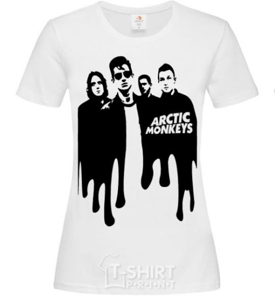 Women's T-shirt Arctic monkeys figures White фото