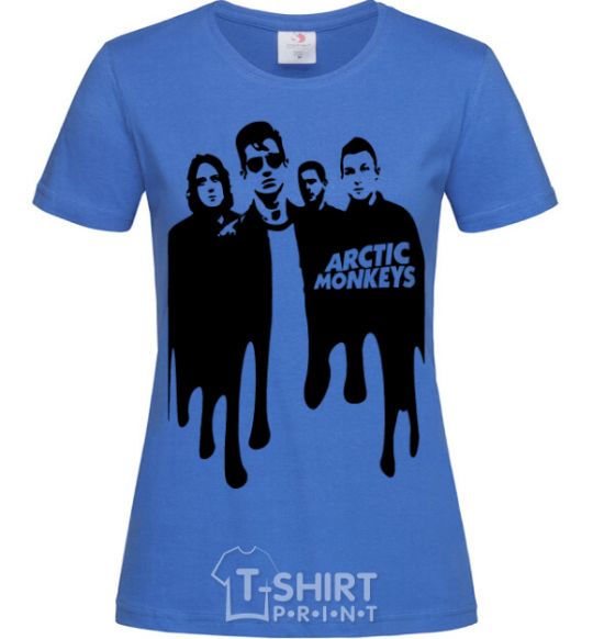 Women's T-shirt Arctic monkeys figures royal-blue фото