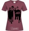 Women's T-shirt Arctic monkeys figures burgundy фото