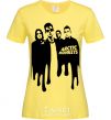 Women's T-shirt Arctic monkeys figures cornsilk фото