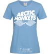 Women's T-shirt Arctic monkeys do i wanna know sky-blue фото