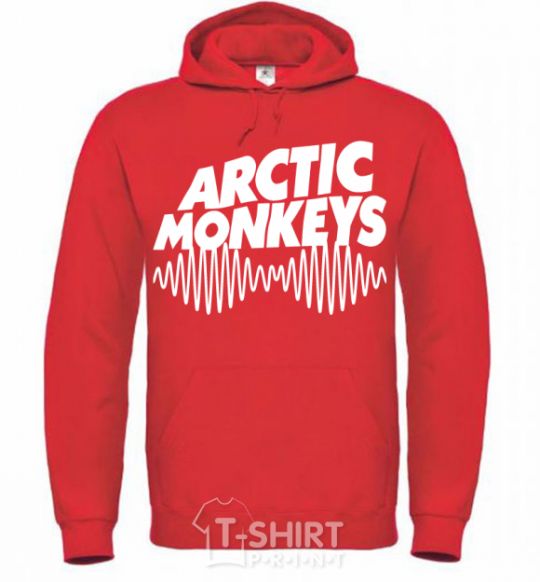 Мужская толстовка (худи) Arctic monkeys do i wanna know Ярко-красный фото